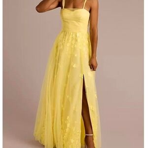 NWT Yellow Formal Dress David's Bridal